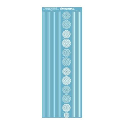 ms019 - blanc : bandes et cercles de 0.25 et 0.5mm