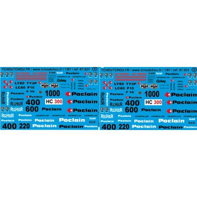 87.021 - poclain, richier + cat - 1/87eme