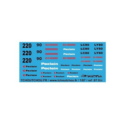 87.044 - poclain 2 - ech : 1/87eme