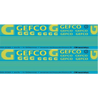 50.030 - décoration gefco semi + porteur - 1/50eme - reservation