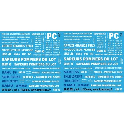 sp43.039 - pompiers - 1/43eme - reservation