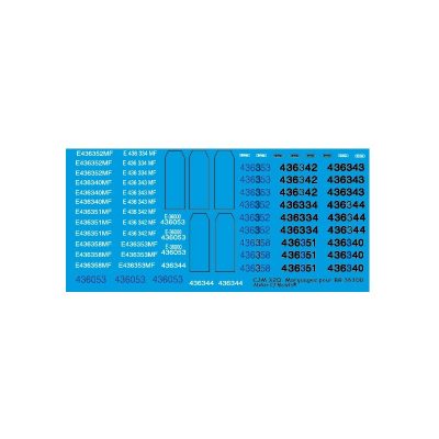 Immatriculations pour BB 436300 Immatriculations pour BB 436300 - 1/87eme