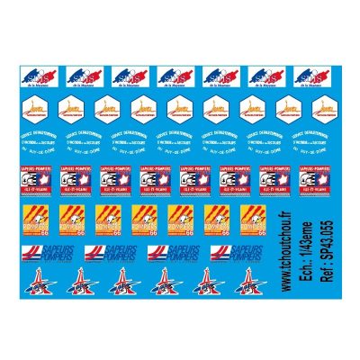 reservation - sp43.055 - pompiers logo sdis - 1/43eme