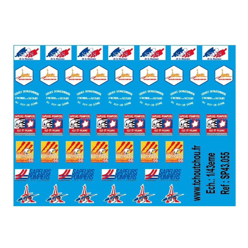 reservation - sp43.055 - pompiers logo sdis - 1/43eme