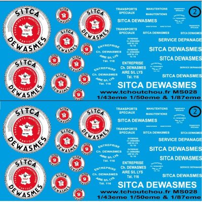 ms028 - sitca dewasmes - 1/43eme 1/50 et 1/87eme