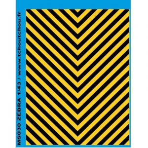 ms030 - zebra jaune/noir 1/43eme