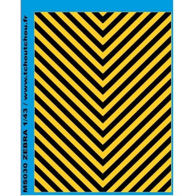 ms030 - zebra jaune/noir 1/43eme