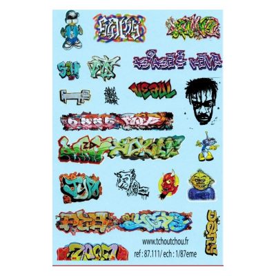 87.111 - TAGS / graffiti 2 - 1/87eme HO