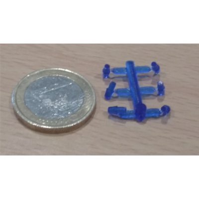 Set de 6 gyrophares bleus type 1/87, 1/43 et 1/50