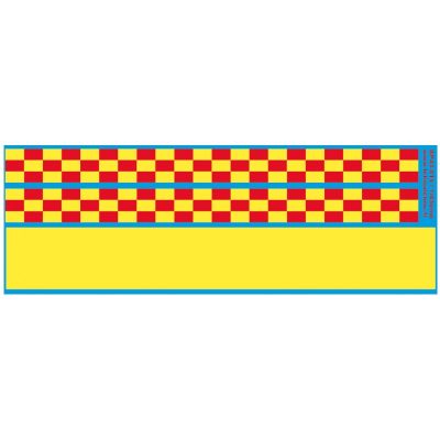 sp43.015 - jaune fluo + damier pour coté des vehicules - 1/43eme