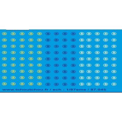 87.045 - LOGO B SNCB - 1/87em HO