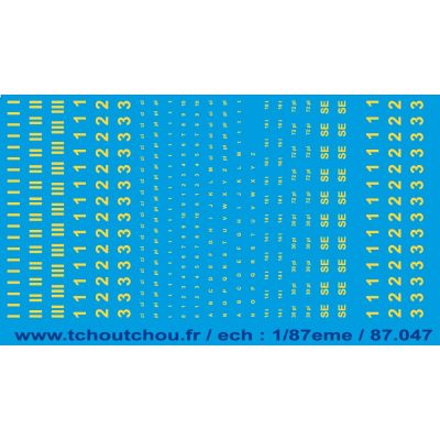 87.047 - classe voitures voyageurs et autorails - 1/87eme HO