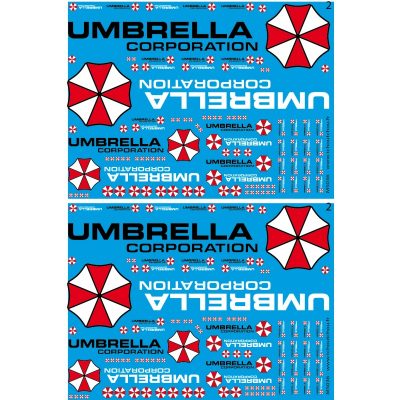 MS036 - UMBRELLA CORPORATION - decals - 1/18eme 1/24 1/43 1/50 1/72 1/87eme