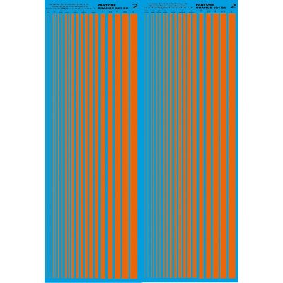 ms020 - orange :Bandes couleurs qualibré