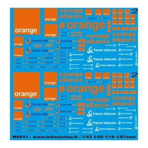 MS011 - ORANGE / FRANCE TELECOM 1/87eme 1/43 1/50