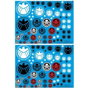 MS034 décalcs SHIELD et HYDRA 1/18eme 1/24eme, 1/35eme, 1/43eme 1/50eme 1/87eme