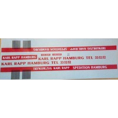 46.022 - decals karl rapp 1/43 et 1/50eme