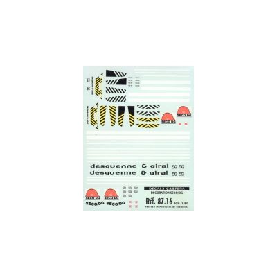 carp87.16 -TRAIN DECORATIONS "SECO DG" 1/87eme HO