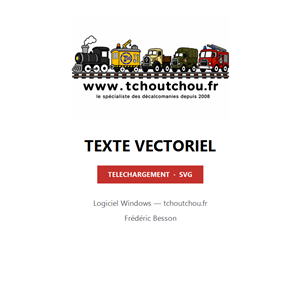 texte vectoriel pour décalcomanies