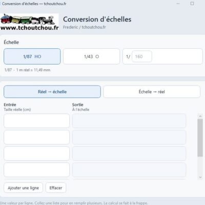 Conversion d'échelles