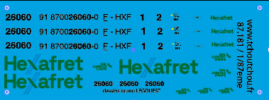 87.181 -  BB 26060 HEXAFRET  - 1/87eme ho